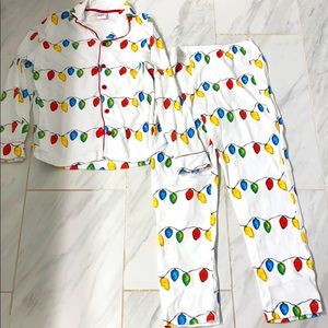 Blossom Blanks knit Christmas pajamas